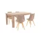 Lola 4+1 Esstisch-Set beige-sonoma Eiche