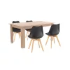 Lola 4+1 Esstisch-Set schwarz-sonoma Eiche