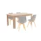 Lola 4+1 Esstisch-Set grau-sonoma Eiche