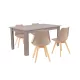 Lola 4+1 Esstisch-Set beige-york Eiche