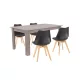 Lola 4+1 Esstisch-Set schwarz-york Eiche