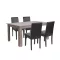 Leon 4+1 esstisch set york eiche-schwarz