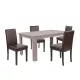Leon 4+1 esstisch set york eiche braun