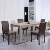 Leon 4+1 esstisch set york eiche braun