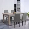 Leon 4+1 esstisch set york eiche grau