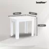 Leon 4+1 Esstisch-Set weiß-grau