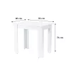 Yorki Standard Esstisch 86x60 cm weiß
