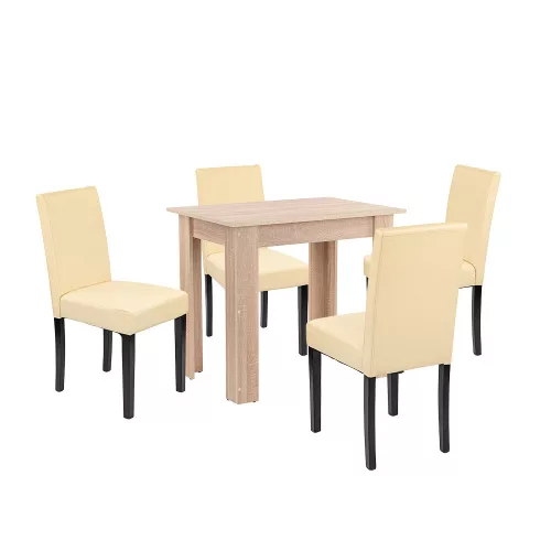 Leon 4+1 Esszimmergarnitur sonoma Eiche-beige