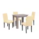 Leon 4+1 Esstischset York Eiche-beige