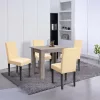 Leon 4+1 Esstischset York Eiche-beige