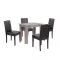 Leon 4+1 esstisch set york eiche-schwarz