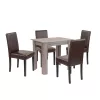 Leon 4+1 esstisch set york eiche braun