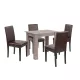 Leon 4+1 esstisch set york eiche braun
