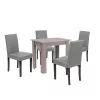 Leon 4+1 esstisch set york eiche grau
