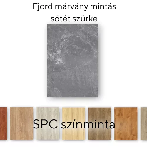 Leziter Fjord Marmor gemustert Dunkelgrau Vinyl SPC Bodenbelag Muster/Muster