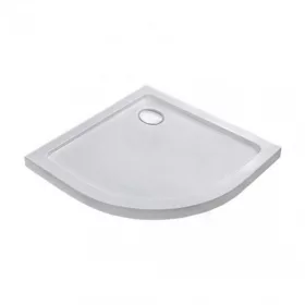 Modena Slim gebogene niedrige Acryl-Duschwanne 90x90 cm