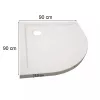 Modena Slim gebogene niedrige Acryl-Duschwanne 90x90 cm