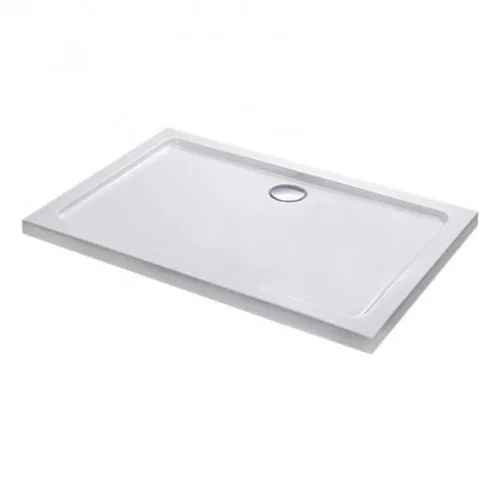 Modena Slim asymmetrische quadratische Acryl-Duschwanne, 80x100 cm