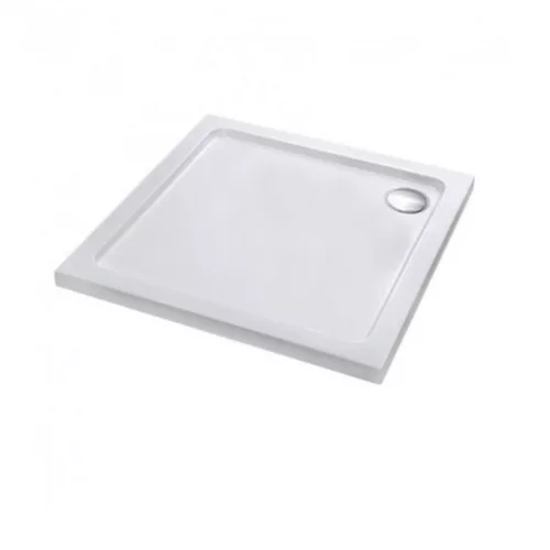 Modena Slim quadratische niedrige Acryl-Duschwanne 80x80 cm