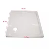 Modena Slim quadratische niedrige Acryl-Duschwanne 80x80 cm