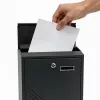 Homepost Außenbriefkasten mit Zeitungshalter mit Namensschild abschließbar grau