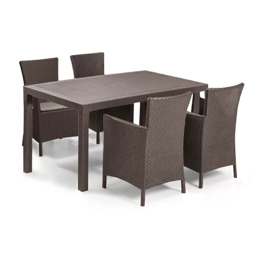 Meliowa 4-Sitzer-Gartenmöbel-Set