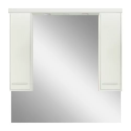 Nerva 105 cm verspiegelte Schrankwand weiß