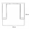 Nerva 105 cm verspiegelter Wandschrank, Rauna sil