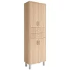 Nerva 60 Hochschrank mit 4 Türen, 2 Schubladen, Eiche Sonoma