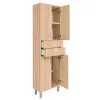 Nerva 60 Hochschrank mit 4 Türen, 2 Schubladen, Eiche Sonoma