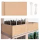 Balkonbeschattung, Sichtschutz 7 m beige