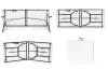 Catering-Tisch 180 cm, klappbar zum Koffer, weiß