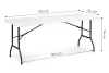 Catering-Tisch 180 cm, klappbar zum Koffer, weiß