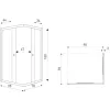 OLGA SQ 100x80 quadratische Duschabtrennung ohne Duschwanne