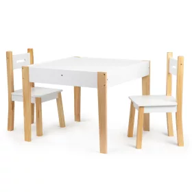 Multifunktionstisch mit 2 Stühlen und Kreidetafel