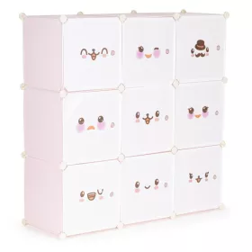 Rosa Spielzeugschrank 110x37x110 cm