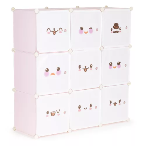 Rosa Spielzeugschrank 110x37x110 cm