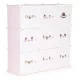 Rosa Spielzeugschrank 110x37x110 cm