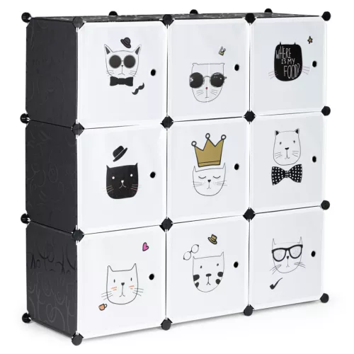 Schrank für Katzenspielzeug, graphit 110x37x110 cm