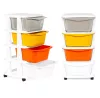 Rollbarer Spielzeugschrank mit Schubladen 4 Stück, leicht 36x35,5x74 cm