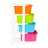 Spielzeugschrank mit 4 Schubladen, pastell 36x35,5x74 cm