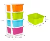 Spielzeugschrank mit 4 Schubladen, pastell 36x35,5x74 cm