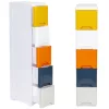 Rollbarer Spielzeugschrank mit Schubladen 5 Stück, leicht 18x32x83 cm