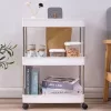 Rollbares Badregal mit 4 Ablagen