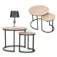 Couchtisch-Set mit Metallgestell 2 Stück