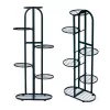 Moderner Blumenhalter aus Metall, 6 Etagen, schwarz