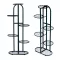 Moderner Blumenhalter aus Metall, 6 Etagen, schwarz
