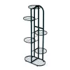 Moderner Blumenhalter aus Metall, 6 Etagen, schwarz