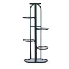 Moderner Blumenhalter aus Metall, 6 Etagen, schwarz