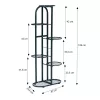 Moderner Blumenhalter aus Metall, 6 Etagen, schwarz